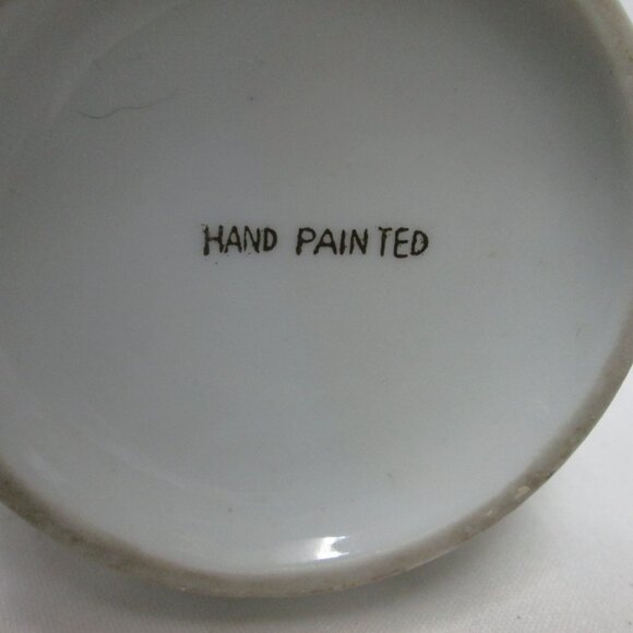 Vintage Porcelain Teapot with Spout Hand-painted Japanese Village 7" tall w/ Lid - Picture 12 of 12